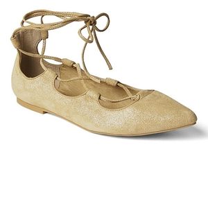 New Gap lace up ballet shoes